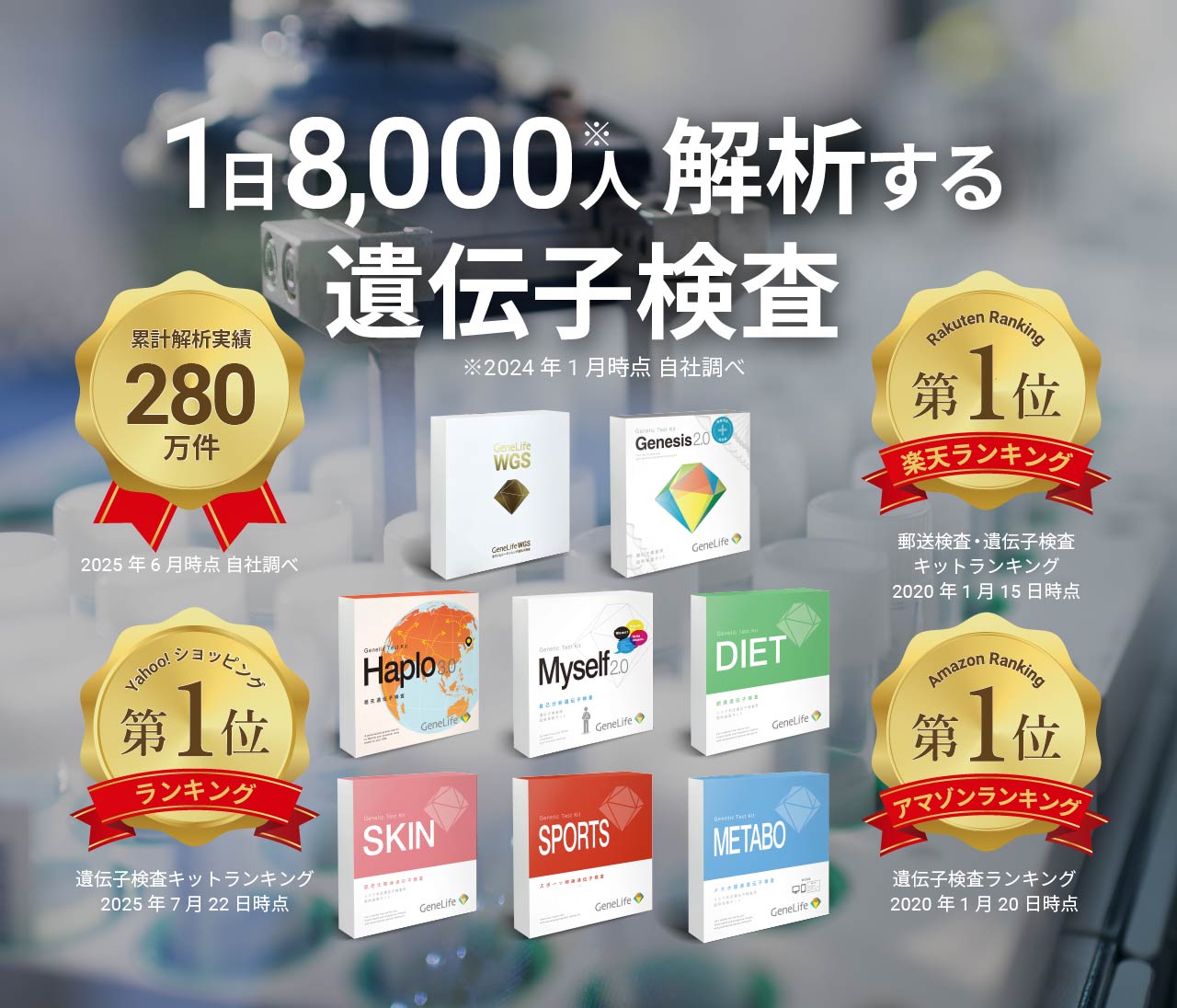 健康管理・計測計 Genesis Test Kit Genesis2.0 GeneLife GeneLife | Genesis Healthcare